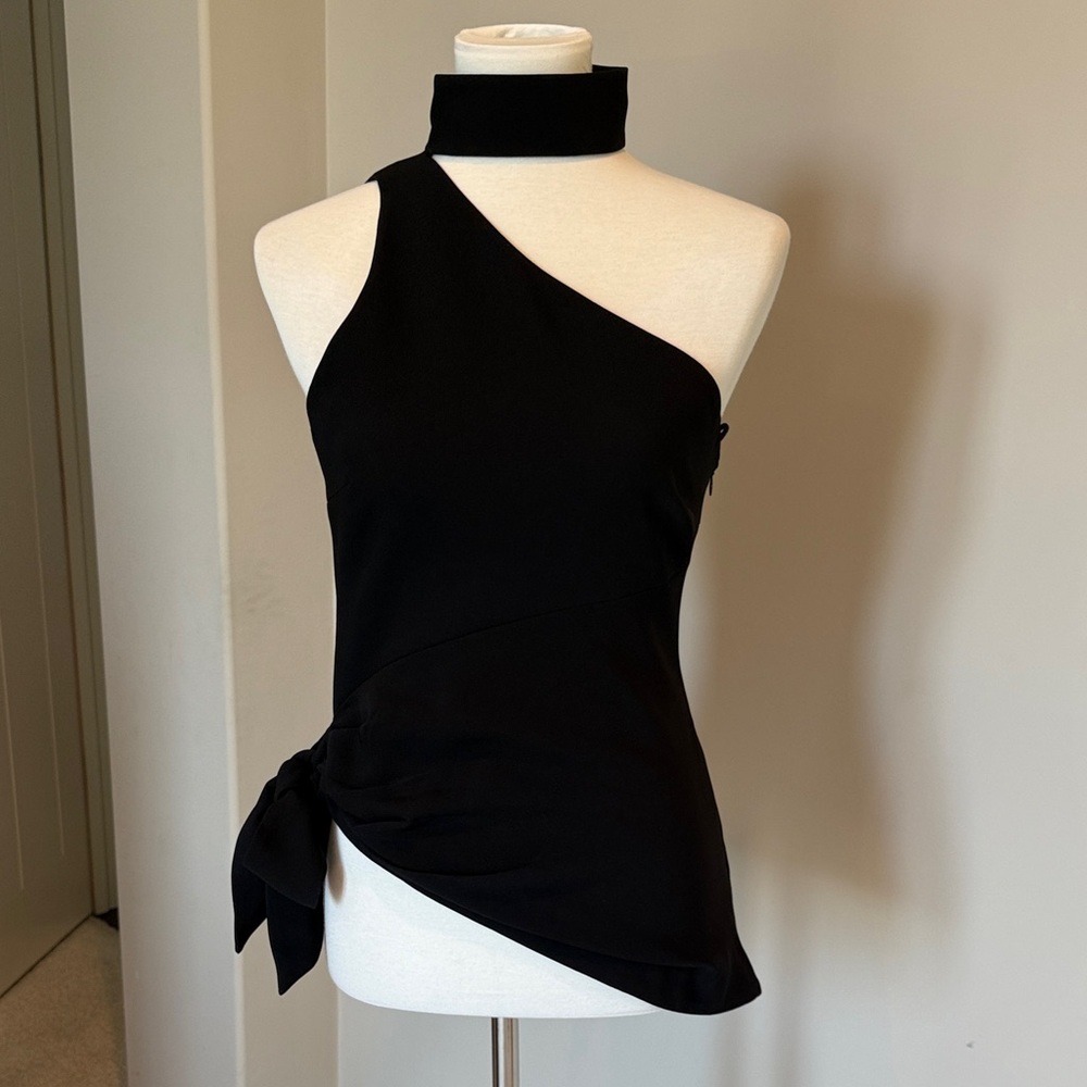 Cinq à Sept Black Asymmetrical Top